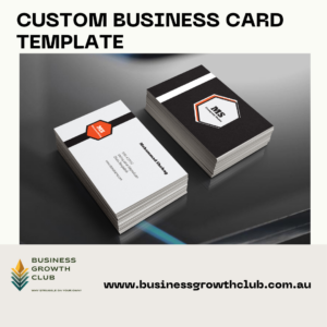 Custom editable business card template designed for professional branding