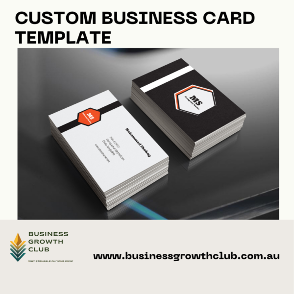 Custom editable business card template designed for professional branding