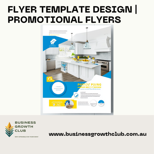 Custom flyer template design ready for printing and promotion