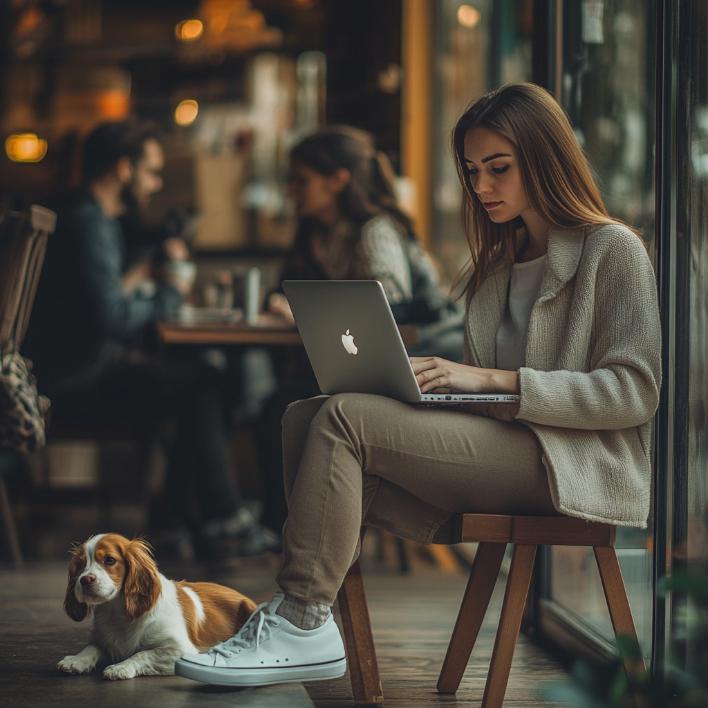 woman working in coffee shop on her side hustles based on startup costs, time investment, and potential returns. Get personalized recommendations to reach your financial goals faster.